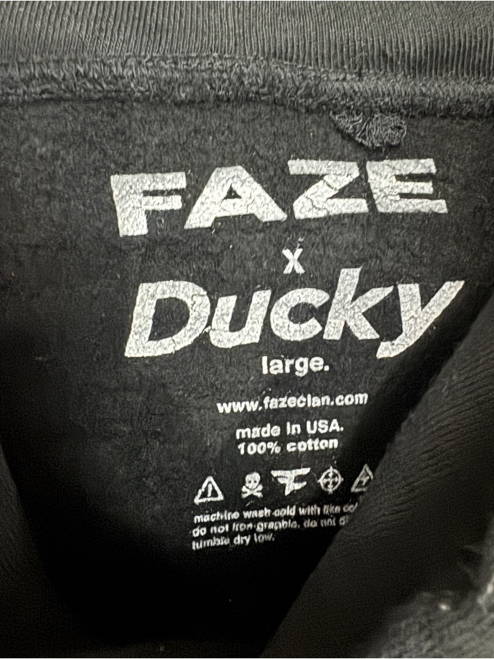 Faze Ducky Vintage Jacket Hoodie Size Large - Picture 6 of 9